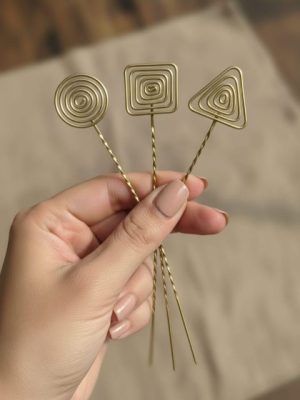 Dokra Jewellery Hairpin Bunpin Hairstick Handmade Brass Metal Handicraft Bengal