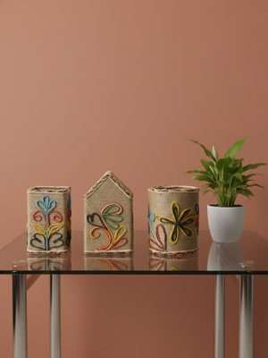 Handmade Jute Pen Stand Handicraft Bengal